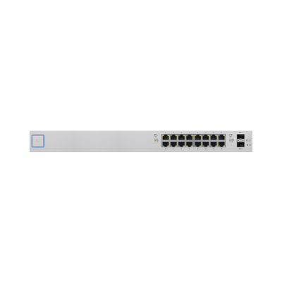 [US-16-150W] Switch UniFi administrable de 18 puertos (16 Gibabit PoE+ 802.3at/af y pasivo 24V + 2 SFP) 150 Watts