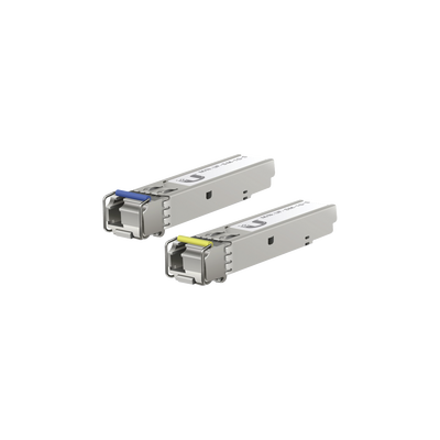 [UF-SM-1G-S] UFiber Módulo SFP, transceptor MiniGibic MonoModo 1.25 Gbps, distancia 3km, un conector LC, incluye 2 tranceptores