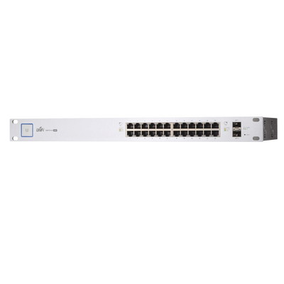 [US-24-500W] Switch PoE UniFi capa 2 Administrable de 26 puertos Gigabit (24 eth PoE y 2 SFP) 802.3 af/at / Pasivo 24V, 500 Watts, throughput de 38.69 Mpps