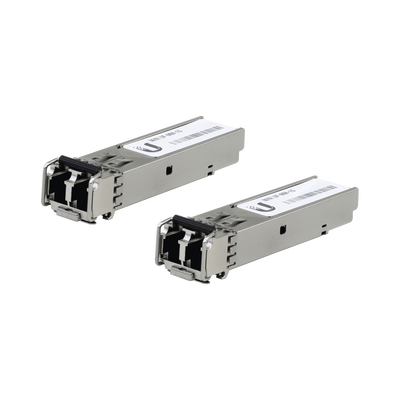 [UF-MM-1G] UFiber Módulo SFP, transceptor MiniGibic MultiModo 1.25 Gbps, distancia 550m, conectores LC, paquete de 2 piezas