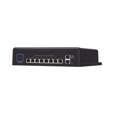 [USW-INDUSTRIAL] Switch industrial UniFi PoE de 10 puertos Gigabit (8 x 802.3bt y 2 x Ethernet) para temperaturas extremas