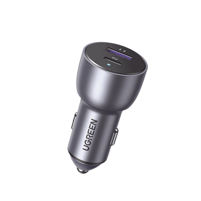 [60980] Cargador de Auto 52.5W | Puerto USB-A y USB-C | Carga Rápida | Compatible con Vehículos de 12 y 24 VCD | PD3.0 + QC3.0 | Chip Inteligente | Diseño Compacto Mayor Eficiencia Energética | Caja de Aluminio