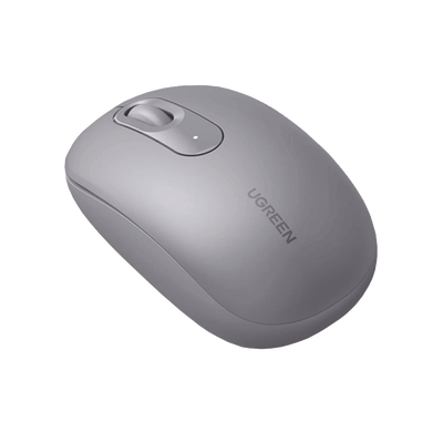 [90669] Mouse Inalámbrico 2.4G 800/1200/1600/2400 DPI | Función de 3 botones | Alcance 10m | Silencioso |  Ergonómico | Anti-caída y Anti-interferencias | Batería Alcalina AA incluida  | Color Grey.