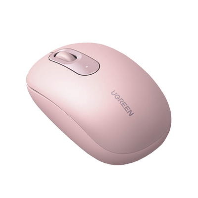 [90686] Mouse Inalámbrico 2.4G 800/1200/1600/2400 DPI | Función de 3 botones | Alcance 10m | Silencioso |  Ergonómico | Anti-caída y Anti-interferencias | Batería Alcalina AA incluida  | Color Dusty Pink.