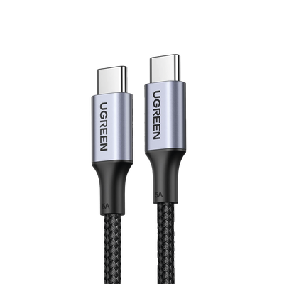 [70429] Cable USB-C a USB-C | 2 Metros | Carga Rápida de hasta 100W | Transferencia de datos 480 Mbps | PD3.0 | QC4.0/3.0/2.0 | FPC | AFC | Protección Integrada| Caja de Aluminio | Nylon Trenzado | Amplia Compatibilidad | Color Negro.