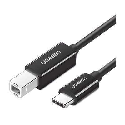 [50446] Cable de Impresora o escáner USB-C | 1m (6 pies) | USB Tipo C a USB 2.0 Tipo B | Soporta Thunderbolt 3 | Alta velocidad | DAC | Compatible con Brother HP, Canon, Lexmark, Epson, Dell, Xerox, Samsung, etc.