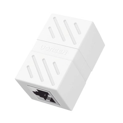 [20311] Acoplador (Extensor de Cable Ethernet RJ45 a RJ45) | 1000Mbps | Compatibilidad con Cat7 Cat6A Cat6 Cat5e | Compatible con POE | Ignífugo | ABS | Color Blanco