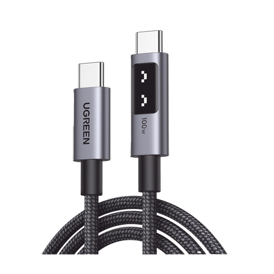 [35501] Cable USB-C a USB-C | 1 Metro | Carga Rápida de hasta 100W | Transferencia de datos 480 Mbps | PD3.0 | QC4.0/3.0/2.0 | FPC | AFC | Protección Integrada| Caja de Aluminio | Nylon Trenzado | Amplia Compatibilidad | Color Negro.