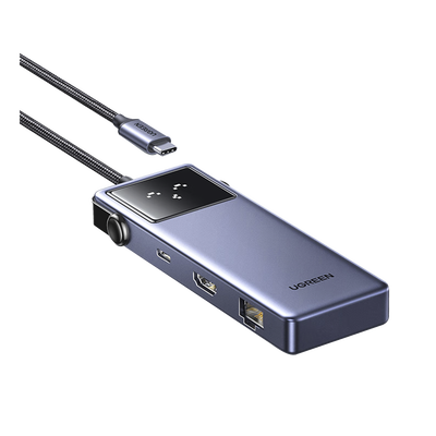 [45155] Hub USB-C 7 en 1 / USB-C a HDMI 4K 60Hz / 2x USB-A 3.0 + USB-C 3.0 + USB-A 2.0 / Gigabit Ethernet / PD 100W / Cable 20 cm (7.9 in)