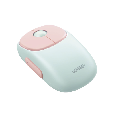 [MU102] Mouse Inalámbrico FUN | Recargable| 2.4G & Bluetooth | 4 Niveles de DPI | Silencioso | Ergonómico | 5 Botones | Compatible con Windows, macOS 10.5, Android iOS Linux y Chrome OS | Color Rosa.