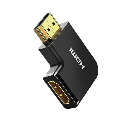 [20112] Adaptador HDMI Tipo L Macho a Hembra / Hacia Abajo / HDMI 2.0 4K@60Hz / Proporciona Flexibilidad Sin Doblar los Cables HDMI