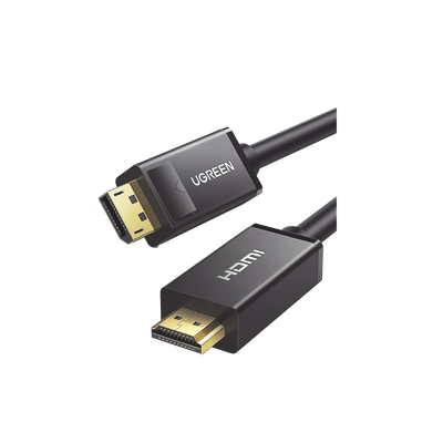 [10204] Cable DP Macho a HDMI Macho | Longitud 5 Metros (16.40 Pies) | Soporta 4K@30Hz | Soporta 3D | Cobre EstaÑado 28AWG | Blindaje Interno MÚltiple | TransmisiÓn Unidireccional | BotÓn de LiberaciÓn | Chip de Última GeneraciÓn.