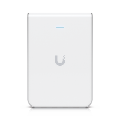 [U6-IW] Access Point UniFi U6 In Wall/Montaje p/pared, WIFI 6 2.4 Y 5 Ghz, hasta 5.3 Gbps, 1 pto PoE In, 4 ptos secundarios (1 PoE Out)