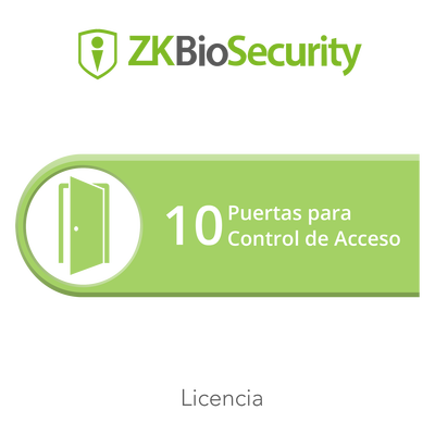 [ZK-BS-AC-10] Licencia para ZKBiosecurity permite gestionar hasta 10 puertas para control de acceso