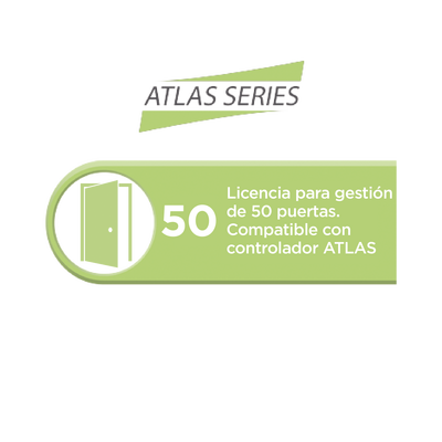 [ATLASAC50] Licencia para 50 puertas compatible con controlador ATLAS