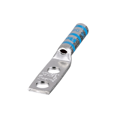 [LCC614AWL1PZ] Terminal Doble Ojillo para Cable 6 AWG, Orificio 1/4, Distancia de 16mm entre orificios. 1 Pieza