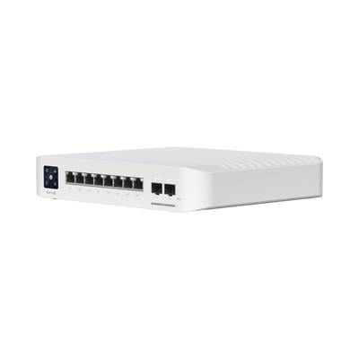 [USW-PRO-8-POE] Switch UniFi Pro 8 PoE Administrable Capa 3, 8 puertos GbE / (6) puertos POE+ af/at y (2) puertos POE++ 802.3bt / (2) puertos SFP+ 10G / 120W de presupuesto POE 