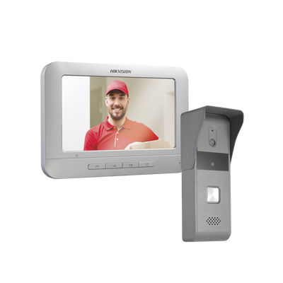 [DS-KIS203] Kit de Videoportero Analógico con Pantalla LCD a Color de 7" / Frente de Calle para Exterior IP65