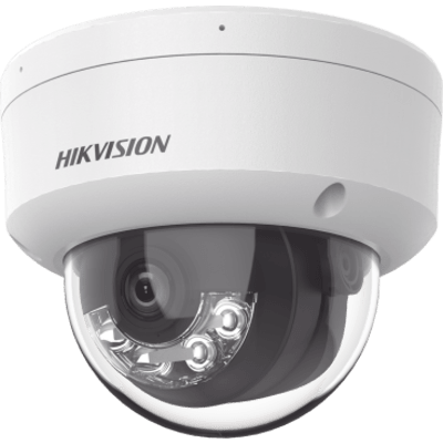 [DS-2CD1123G3-LIUF] [Dual Light] Domo IP 2 Megapixel / Lente 2.8 mm / 30 mts IR + 30 mts Luz Blanca / Micrófono Integrado / Antivandálico IK08 / ACUSENSE Lite / Exterior IP67 / H.265 / PoE / ONVIF / Micro SD