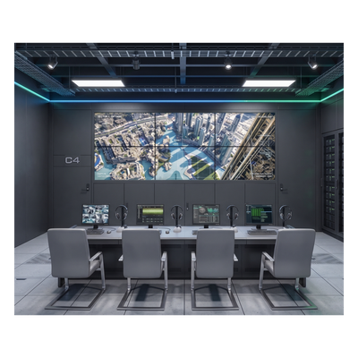 [DS-VW3X20B55] Kit Videowall 3x2 / 6 Pantallas 55" Full HD / Decodificador 16CH 4K / Base de Piso / Hikvision