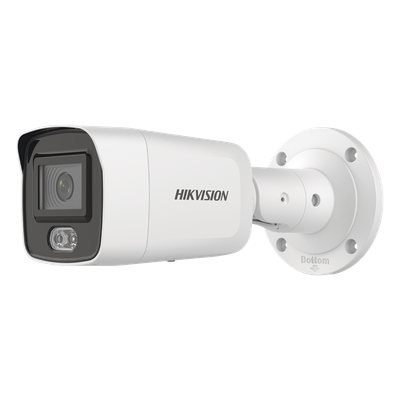 [DS-2CD3047G2-LS(C)] Bala IP 4 Megapixel / Imagen a Color 24/7 (ColorVu) / Lente 2.8 mm / Luz Blanca 40 mts / Exterior IP67 / WDR 130 dB / Audio y Alarma I/O / Captura Facial / ONVIF / Micro SD