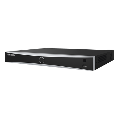 [DS-7608NXI-I2/8P/S] (ACUSENSE / Evita Falsas Alarmas) NVR 12 Megapixel (4K) / Reconocimiento Facial / 8 Canales IP / Base de Datos / 8 Puertos PoE+ / 2 Bahías de Disco Duro /  Switch PoE 300 mts Modo Extendido