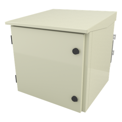 [LP-FORTE-09U-R2] Gabinete para Poste/Torre/Pared de Exterior con Ventiladores y Termostato con Rack de 19" de 9 U. 