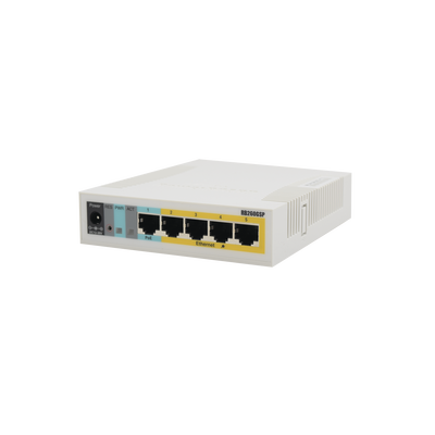 [RB260GSP] (RB260GSP) Switch Mikrotik 5 puertos PoE (Pasivo) (1in/4out) Gigabit Ethernet y 1 SFP