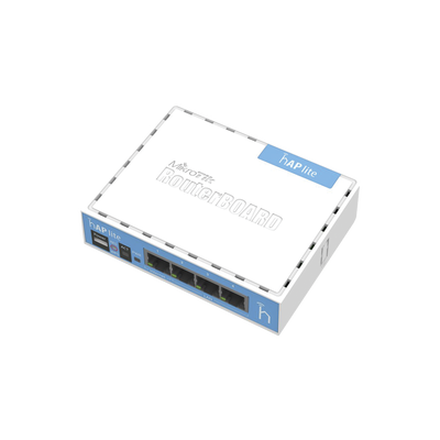 [RB941-2ND] (hAP Lite) 4 Puertos Fast Ethernet y  Wi-Fi 2.4 GHz 802.11 b/g/n