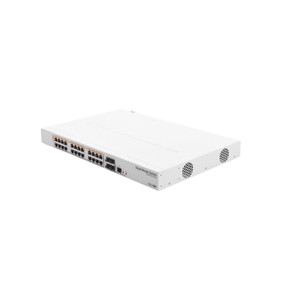 [CRS328-24P-4S+RM] CRS328-24P-4S+RM - 24 port Gigabit Ethernet router/switch with four 10Gbps SFP+ 