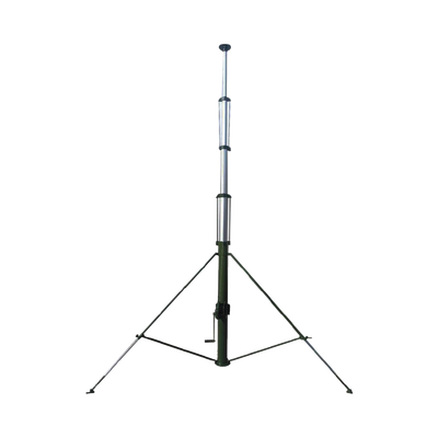 [TELEMASTM12] Mástil Telescópico Retraible Manual de 12 metros con Accesorios. Incluye Tripie.
