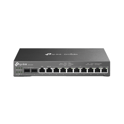 [ER7212PC] Router Omada VPN / SDN Multi-WAN 1G / Switch con PoE y Controlador  / 2 puerto WAN/LAN SFP 1G / 1 Puerto RJ45 WAN / 1 Puerto WAN/LAN RJ45 / 8 Puertos PoE+ LAN RJ45 /  24,980 Sesiones Concurrentes / Administración por Controlador Omada o Stand-Alone