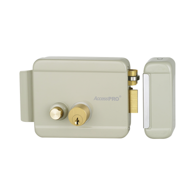 [ACCESSRIMB] Cerradura Eléctrica con Botón de Salida/ Incluye Llave  / Exterior / Derecha