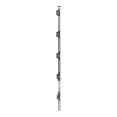 [SYS-POST-3-R2] Poste de Paso de 1m para Cerca Electrificada de Tubo Galvanizado cal. 18 de 1"Diam. con 5 Aisladores Instalados.