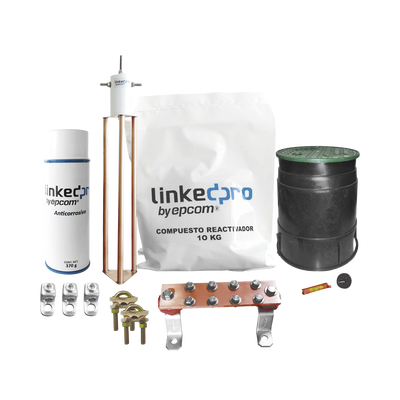 [LP-GROUND30A-KIT] Kit de puesta a tierra LinkedPro, para protección de hasta 30 Amp.
