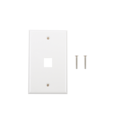 [LP-FP-16] Placa de pared de 1 puerto, Keystone, Color Blanco 