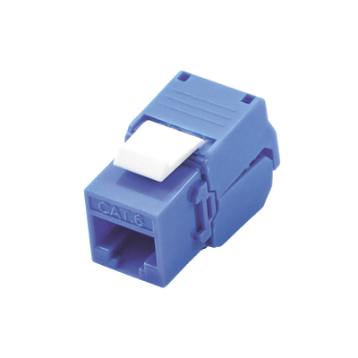 [LP-KJ-610-TTBU] Módulo Jack Keystone Cat6 (toolless), con terminación en ángulo 180 º Color Azul, Compatible con Faceplate y Patchpanel Linkedpro